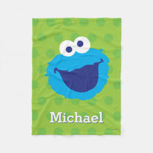 Couverture Polaire Visage du monstre de cookies Ajouter Votre Nom