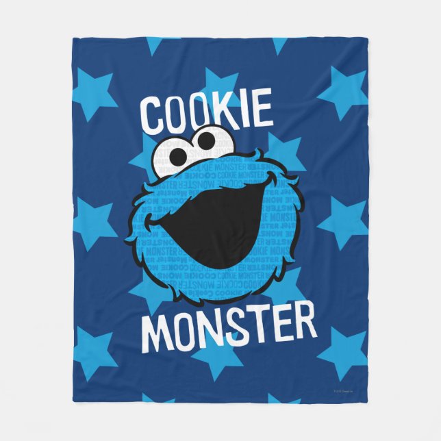 Couverture Polaire Visage du Motif du monstre de cookies (Devant)