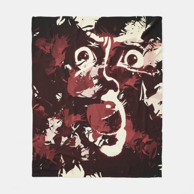 Couverture Polaire visage éffrayant (Devant)