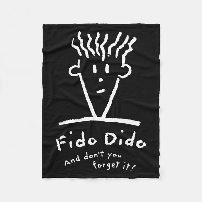 Couverture Polaire Visage Fido Dido N'oublie pas  (Devant)