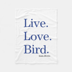 Couverture Polaire Vivant. Amour. Oiseau