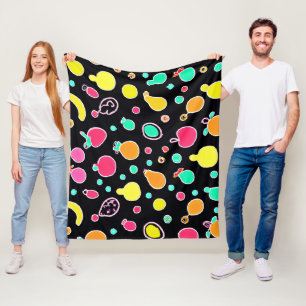 Couverture Polaire Vivid Neon Motif fruité