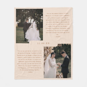 Couverture Polaire Voeux de mariage de couple photo Neutre 2