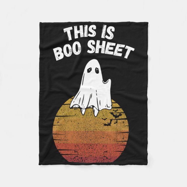 Couverture Polaire Voici Bosheet Ghost Retro Halloween Easy Costu (Devant)