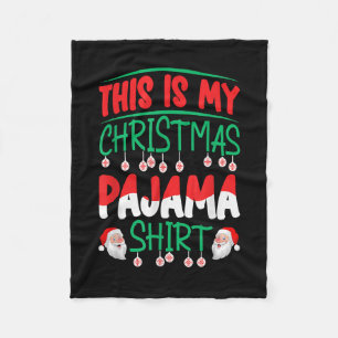 Couverture Polaire Voici ma chemise de Noël en pyjama Père Noël Famil