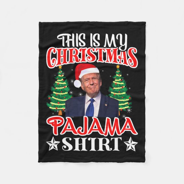 Couverture Polaire Voici ma chemise de Noël en pyjama Trump (Devant)