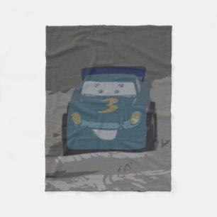 Couverture Polaire Voiture bleue de jouet