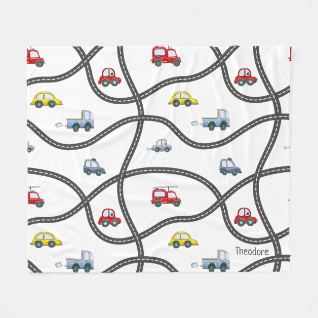 Couverture Polaire Voiture pour enfants personnalisée (Devant (Horizontal))