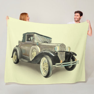 Couverture Polaire Voiture Vintage