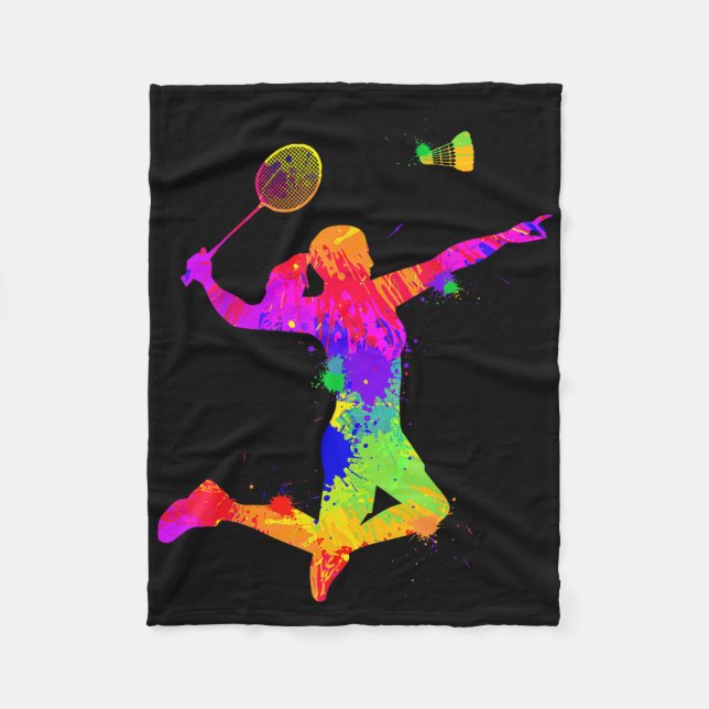 Couverture Polaire Volant de badminton, Joueuse de badminton, Filles, (Devant)
