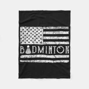 Couverture Polaire Volants de badminton américains drapeau américain
