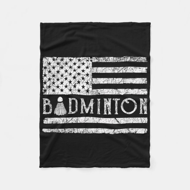 Couverture Polaire Volants de badminton américains drapeau américain  (Devant)