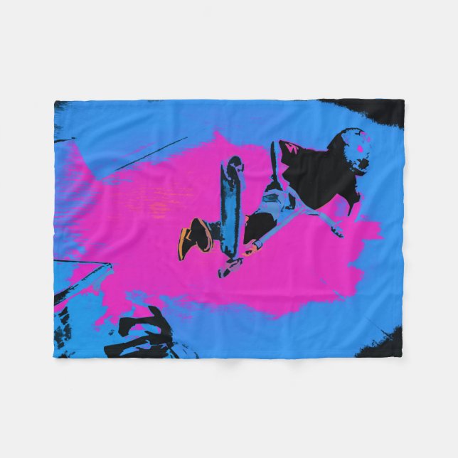 Couverture Polaire Voler High Air Stunt Scooter Floece Blanket (Devant (Horizontal))