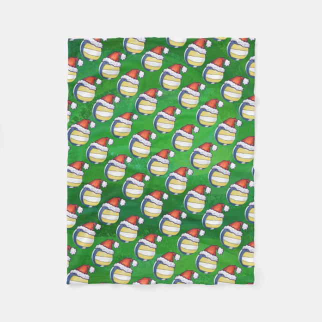 Couverture Polaire Volley-ball avec Casquette de Noël (Devant)