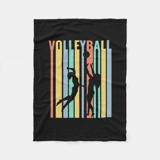 Couverture Polaire Volley-ball Beachvolleyball Retro (Devant)