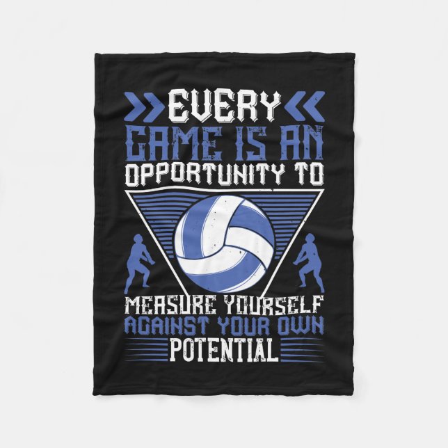 Couverture Polaire Volley-ball - Chaque Jeu Est Une Opportunité (Devant)