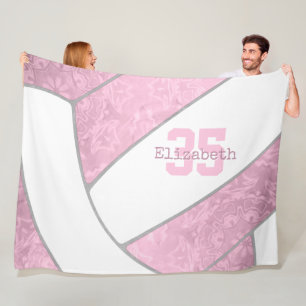 Couverture Polaire volley-ball rose poussiéreux filles sports personn