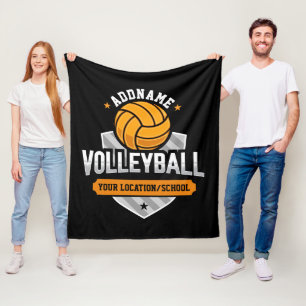 Couverture Polaire Volleyball AJOUTER TEXTE École Varsity Team Joueur
