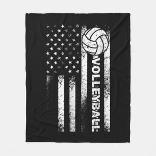 Couverture Polaire Volleyball American Flag Fun USA Patriotic Athlet