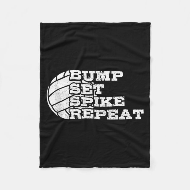 Couverture Polaire Volleyball Bump Set Ske Repeat Beach Volleyball Gi (Devant)