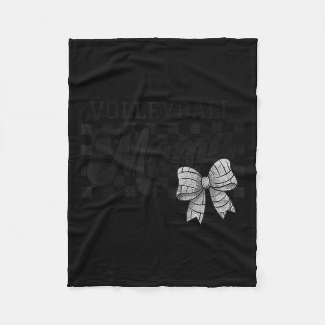 Couverture Polaire Volleyball Mama Mom Game Day Retro Volleyball Coqu (Devant)