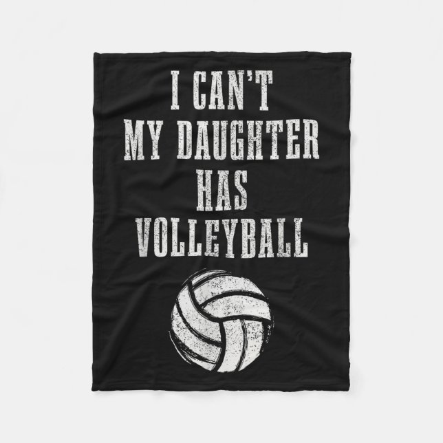 Couverture Polaire Volleyball Mom Dad I Can't Daughter Hast Volleybal (Devant)