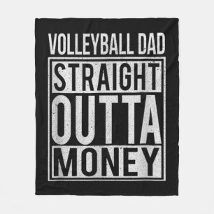 Couverture Polaire Volleyball papa droit devant l'argent Je m'amuse