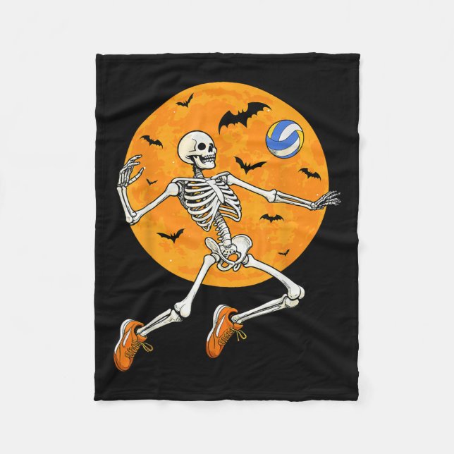 Couverture Polaire Volleyball Skeleton Soky Boys Halloween Volleyball (Devant)