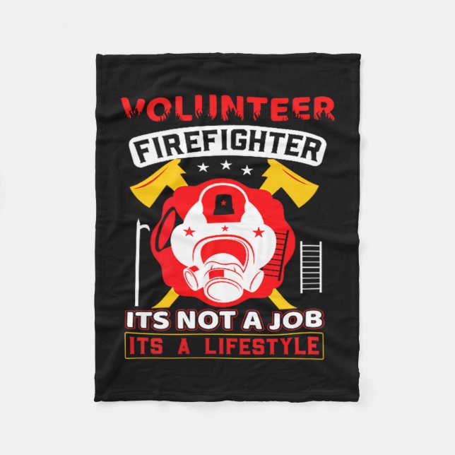 Couverture Polaire Volunteer Firefighter Fireman Gift Proud Firefight (Devant)