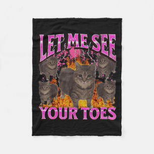 Couverture Polaire Vos orteils drôle de chat mème contrefaçon graphiq