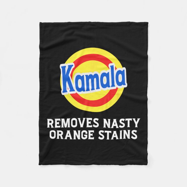 Couverture Polaire Vote Kamala Supprime Le Nasty Orange Stains Deterg (Devant)