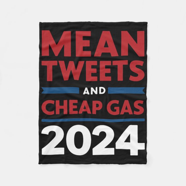 Couverture Polaire Vote Mean Tweets And Cheap Gas Pro Trump Republica (Devant)