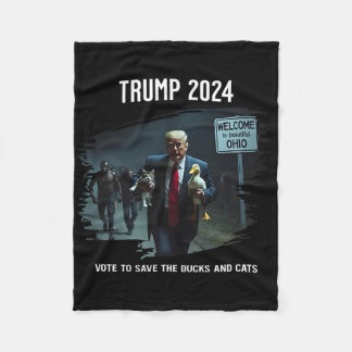 Couverture Polaire Votez pour sauver le canard et les chats Trump pré