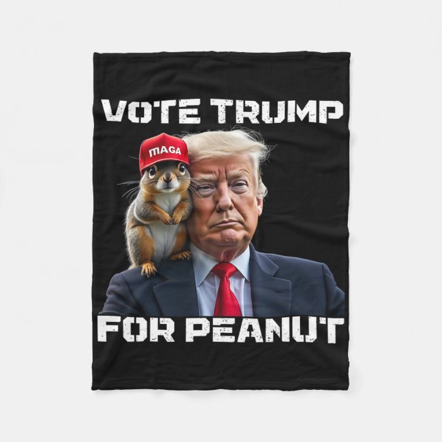Couverture Polaire Votez Trump pour Peanut l'écureuil 2  (Devant)