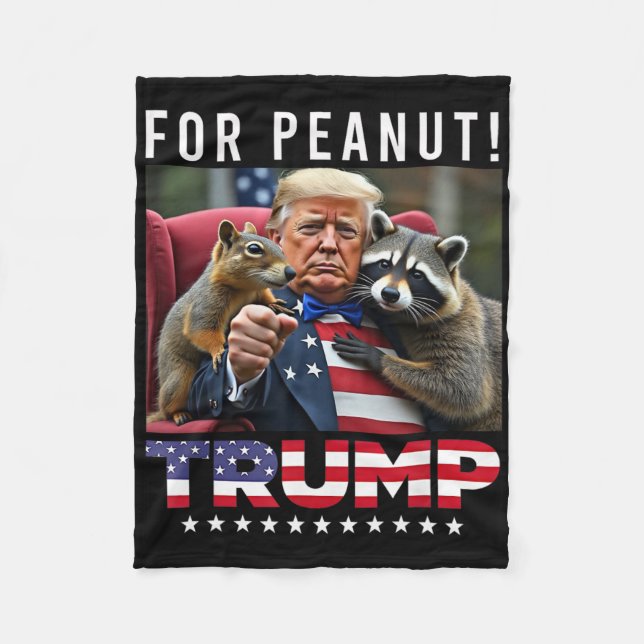 Couverture Polaire Votez Trump pour Peanut l'écureuil 3  (Devant)