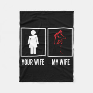 Couverture Polaire Votre femme ma femme cycliste motard vtt