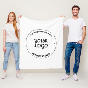 Couverture Polaire Votre logo avec Slogan et nom commercial modifiabl