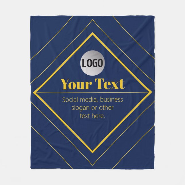 Couverture Polaire Votre logo et modèle de design personnalisable (Devant)