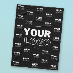 Couverture Polaire Votre logo et votre logo de répétition Arrière - p