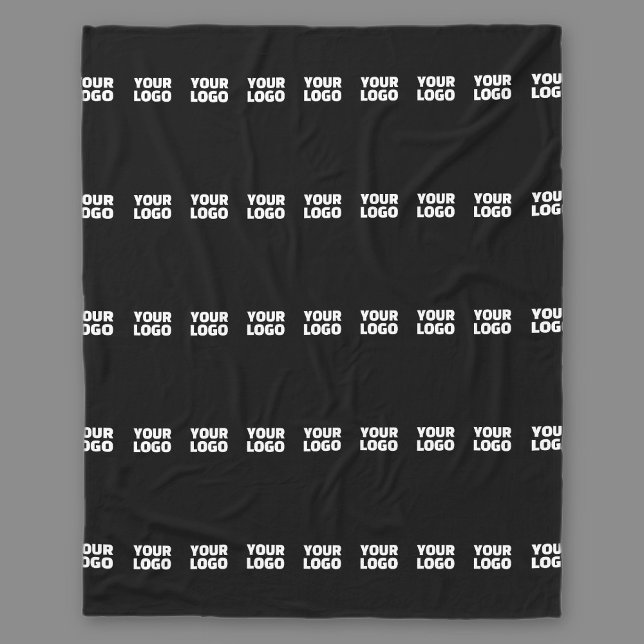 Couverture Polaire Votre logo | Motif de bande profilée horizontale (Créateur téléchargé)