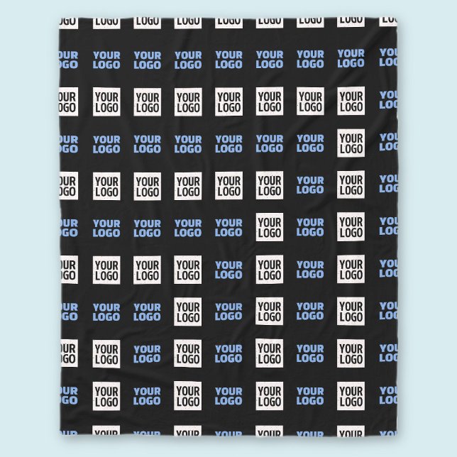 Couverture Polaire Votre logo ou image téléchargée | Motif géométriqu (Créateur téléchargé)