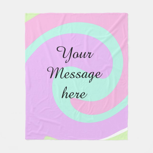 Couverture Polaire Votre message ici ajouter texte nom monogramme ros (Devant)