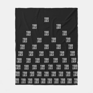 Couverture Polaire Votre Motif d'arche unique Logo Noir (modifiable
