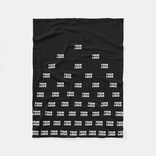 Couverture Polaire Votre Motif d'arche unique Logo | Noir (modifiable (Devant)