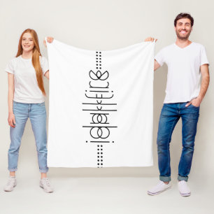 Couverture Polaire Votre nom en tant que glyphes Aliens Unique Blanc