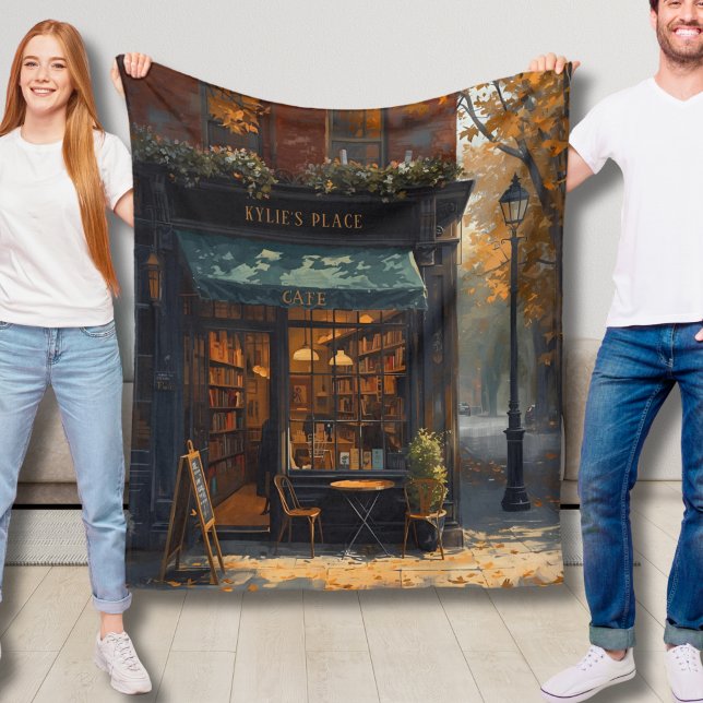 Couverture Polaire Votre nom Fall Fleece Blanket Bookish Coffee Shop (Créateur téléchargé)