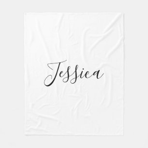 Couverture Polaire Votre nom Script élégant