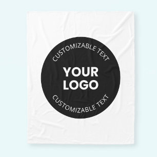 Couverture Polaire Votre propre logo d'entreprise téléchargé avec tex