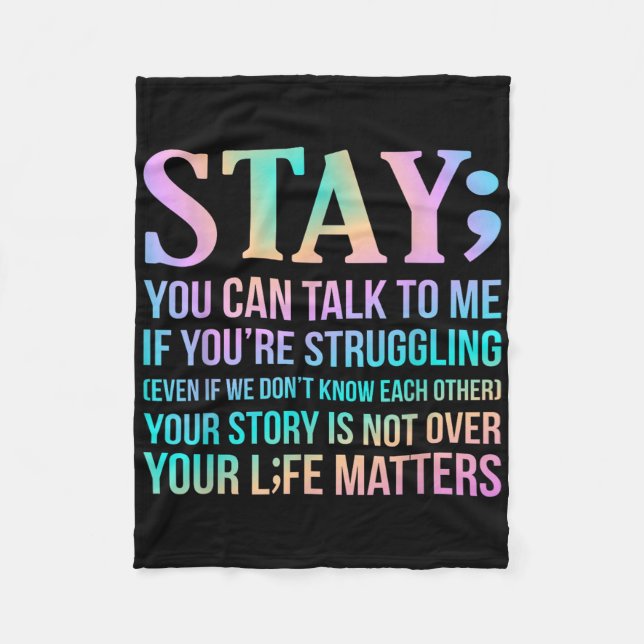 Couverture Polaire Votre Vie Est Heureuse Soutien À La Sensibilisatio (Devant)