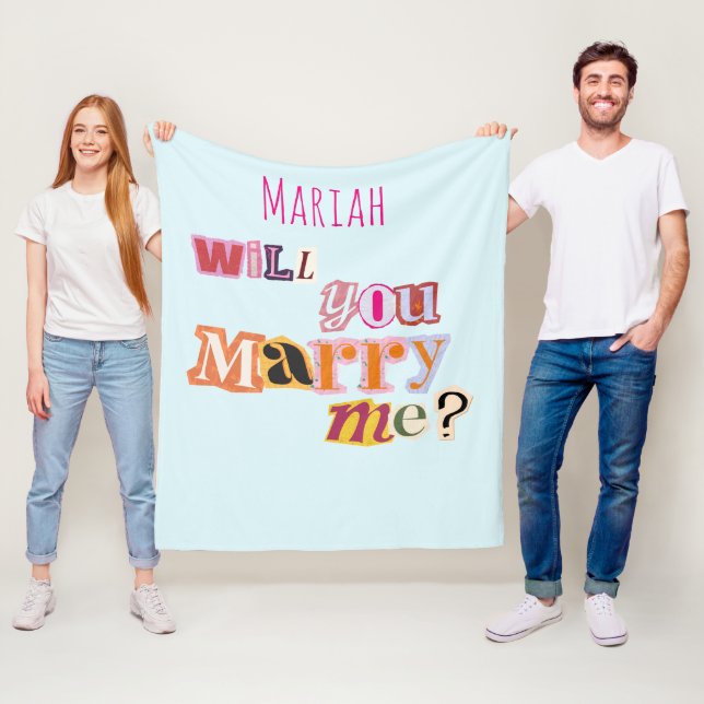 Couverture Polaire 'Voulez-vous m'épouser ?' Proposition romantique n (En situation)
